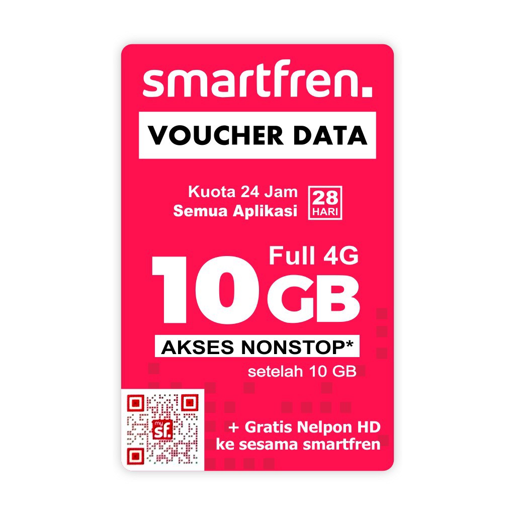 GROSIR Voucher Smartfren 10GB Aktif 28hari