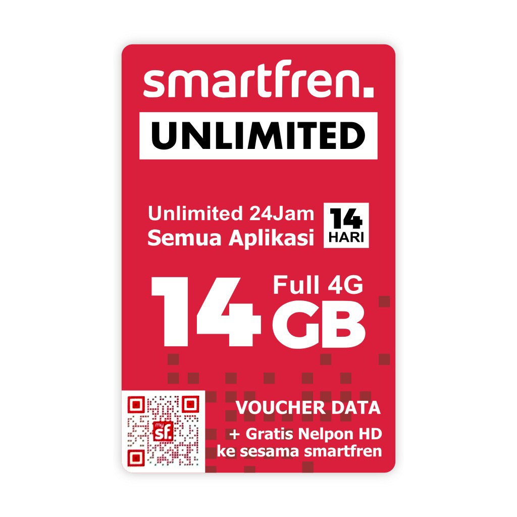 GROSIR Voucher Smartfren Unlimited Aktif 14 hari