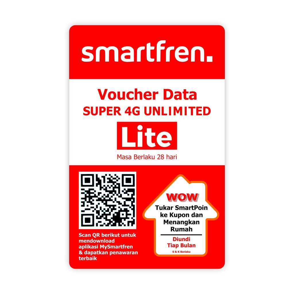 GROSIR Voucher Smartfren Unlimited Aktif 28 hari