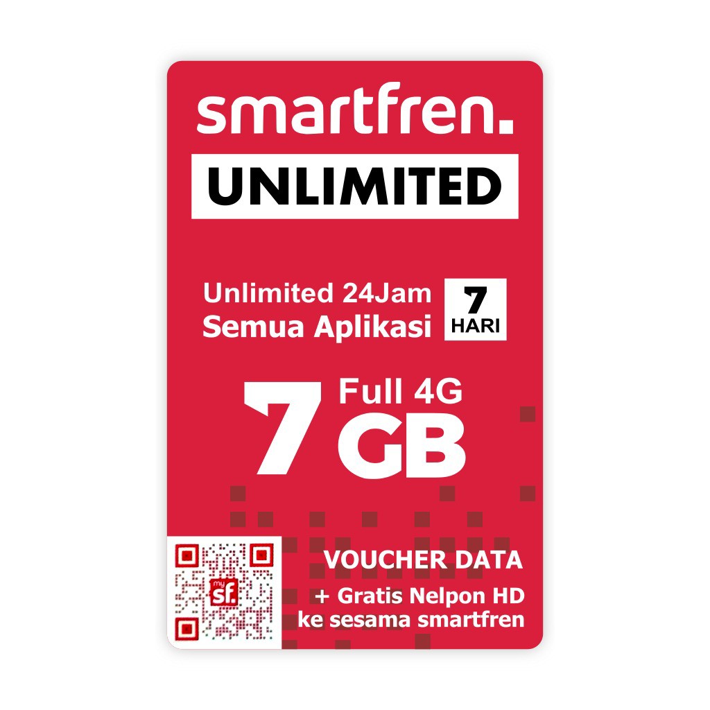 GROSIR Voucher Smartfren Unlimited Aktif 7 hari