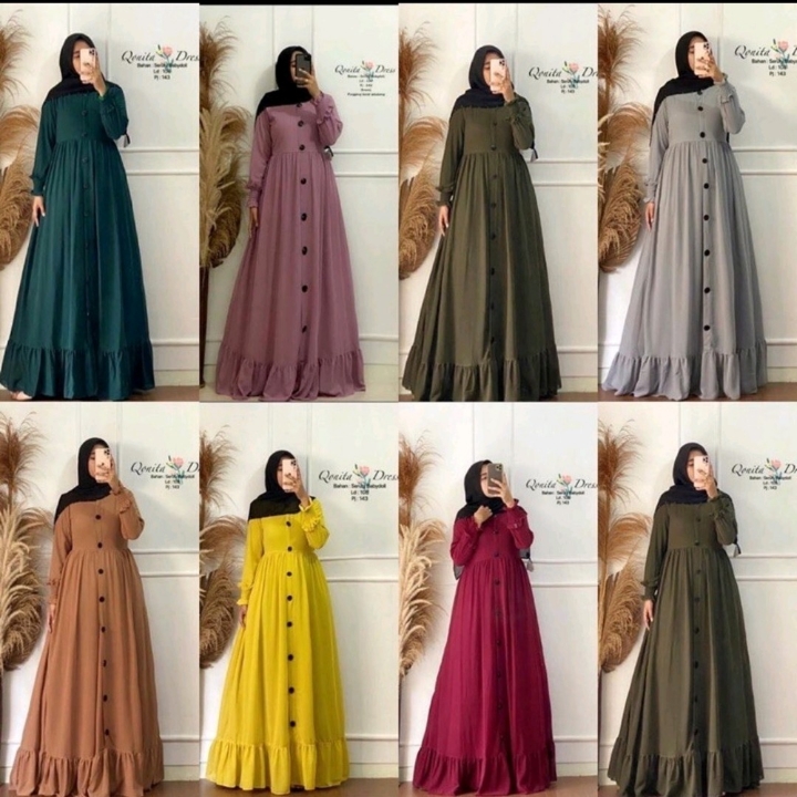 Gamis Ceruty  Full Puring 