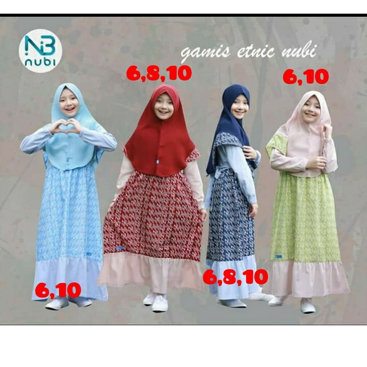 Baju Anak Gamis Ethnic Junior Nubintang