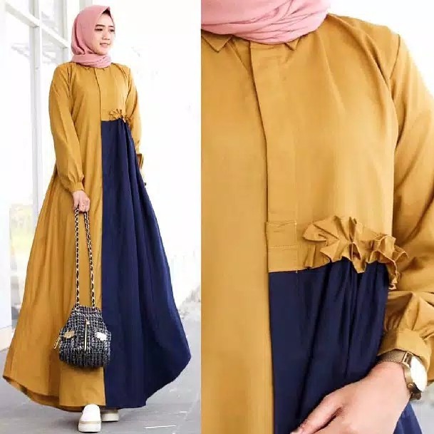 Gamis MOSCREPE Busui Nimas Maxi TERMURAH 3