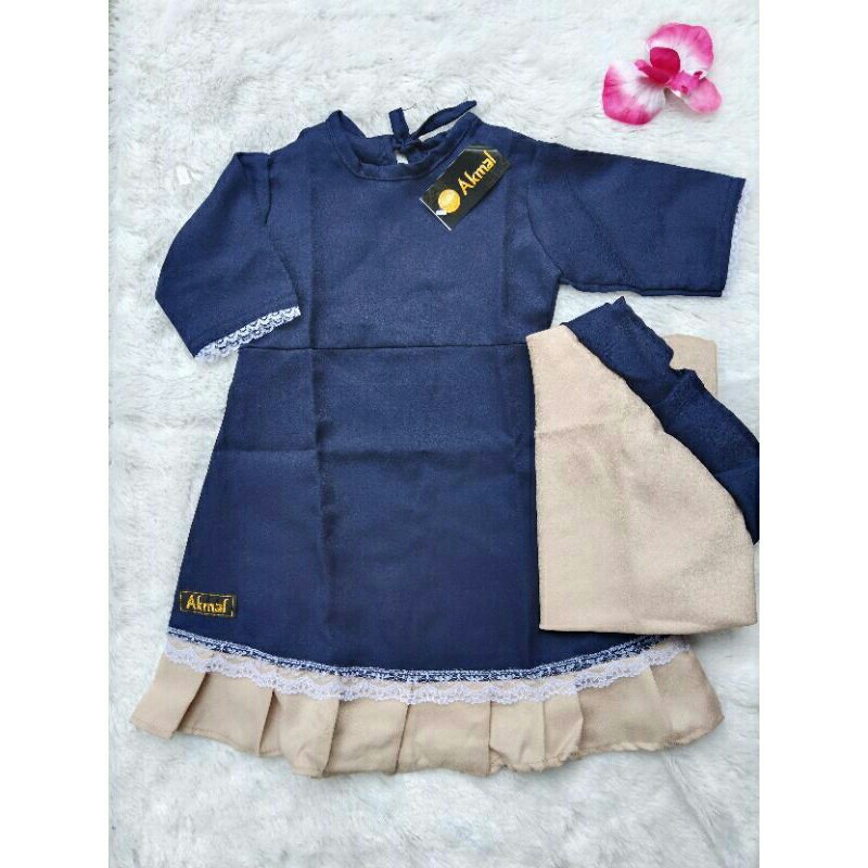 Gamis anak gamis bayi 1 set dengan hijab