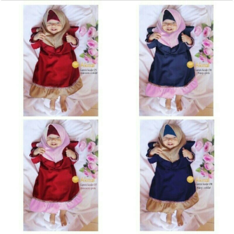 Gamis anak gamis bayi 1 set dengan hijab 4