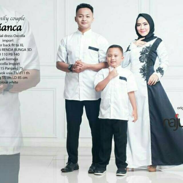 Gamis bianca 2 couple original najwa 