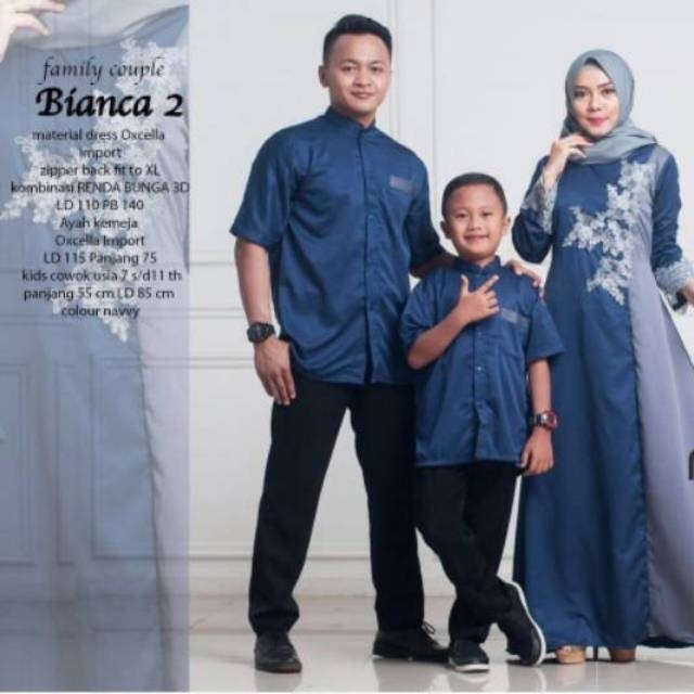 Gamis bianca 2 couple original najwa  2