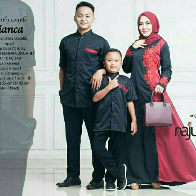 Gamis bianca 2 couple original najwa  3