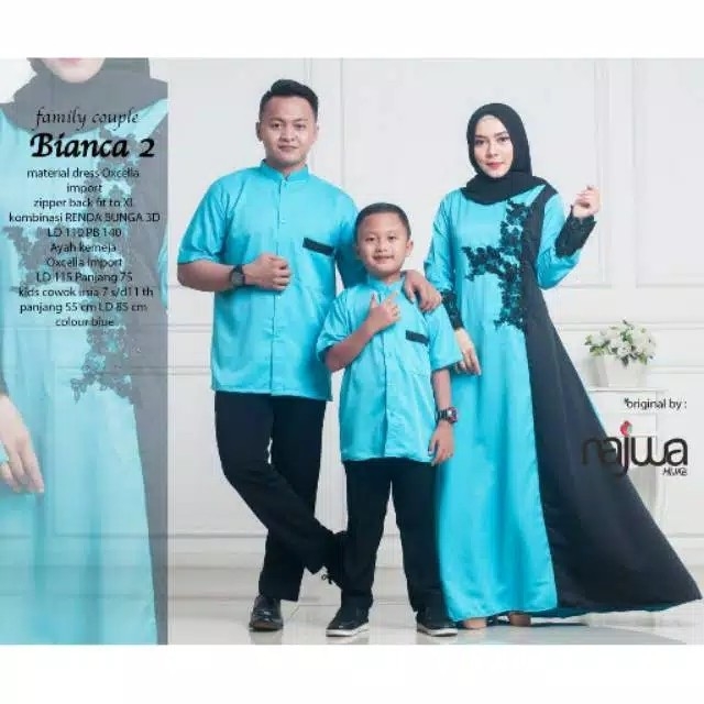 Gamis bianca 2 couple original najwa  4