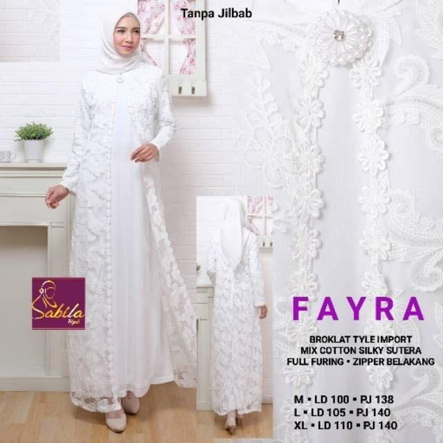 Gamis fayra ori sabila mat bruklat mix catton