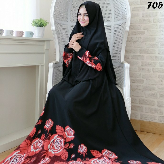 Gamis katun sashimi syari monalisa 2