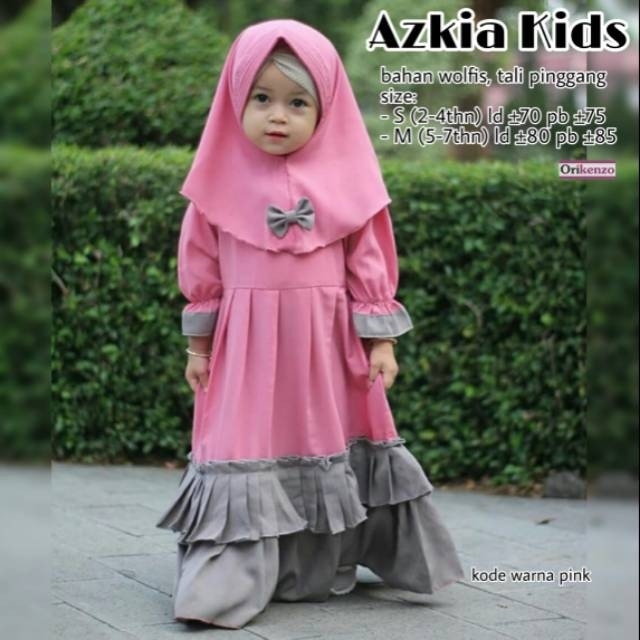 Gamis kids azkia set mat wolfis  2