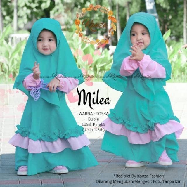 Gamis kids milea set 3