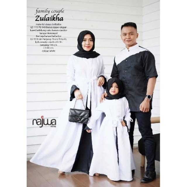 Gamis mom plus gamis kids plus kemeja zulaikha original 