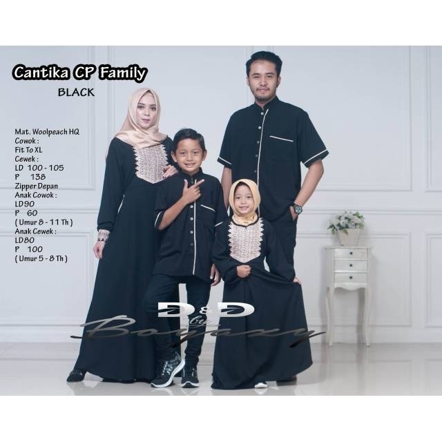 Gamis plus gamis kids plus kemeja Ayah dan Anak couple cantika 2