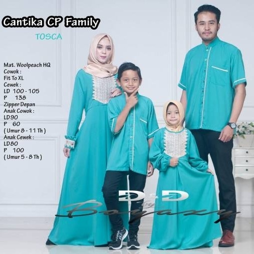 Gamis plus gamis kids plus kemeja Ayah dan Anak couple cantika 4