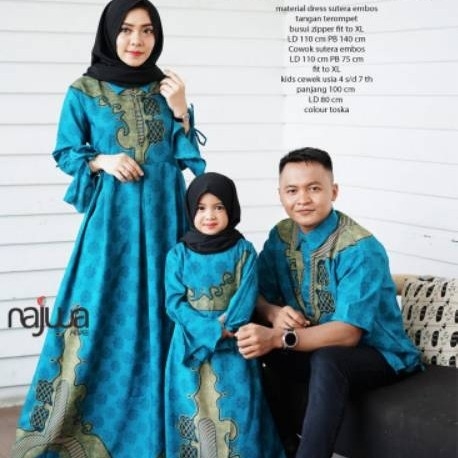 Gamis plus gamis kids plus kemeja black panther couple  5