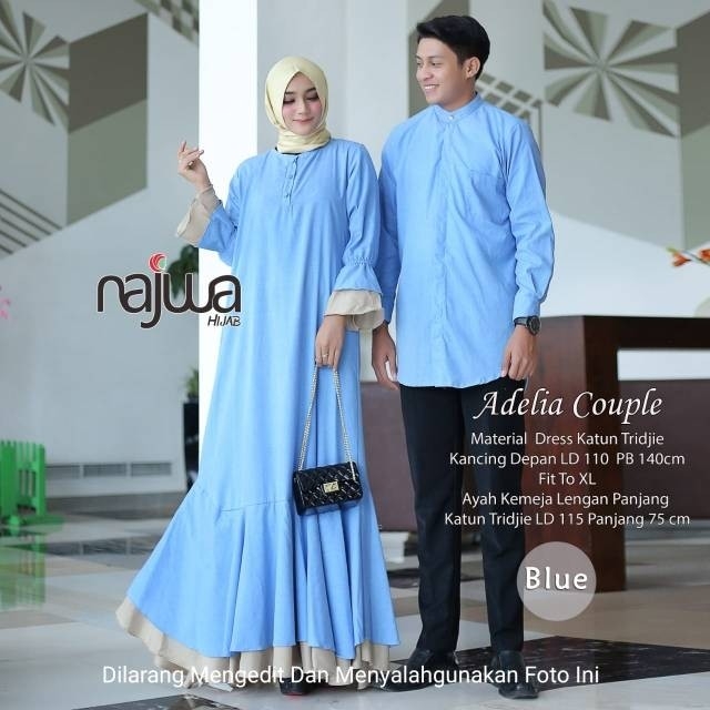 Gamis plus kemeja adelia ori najwa material catton tridjie 2