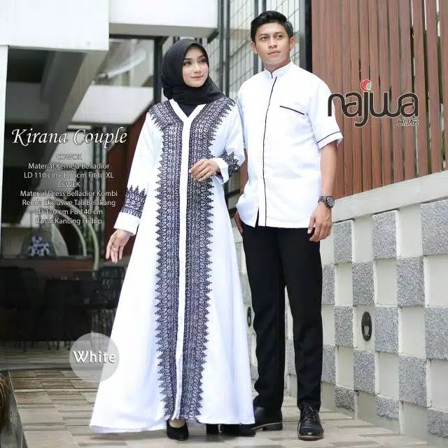 Gamis plus kemeja kirana couple ori najwa 4