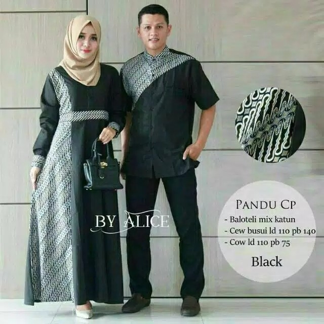 Gamis plus kemeja pandu couple ori alice