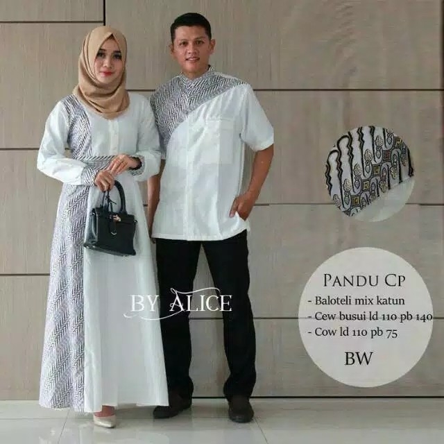 Gamis plus kemeja pandu couple ori alice 2