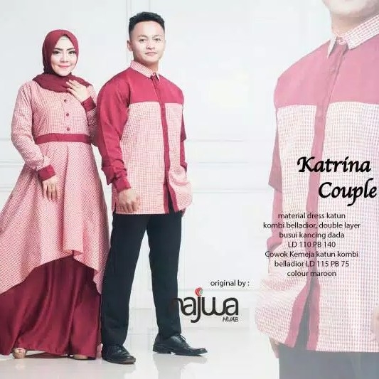 Gamis plus kemeja sarimbit katrina couple dress najwa 3