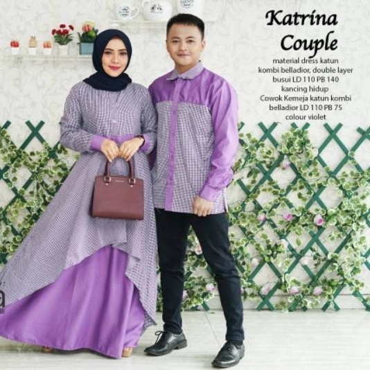 Gamis plus kemeja sarimbit katrina couple dress najwa 5