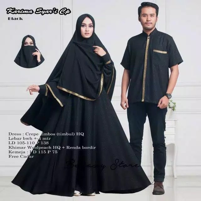 Gamis plus khimar plus kemeja karima syari 3