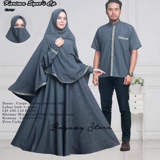 Gamis plus khimar plus kemeja karima syari 4