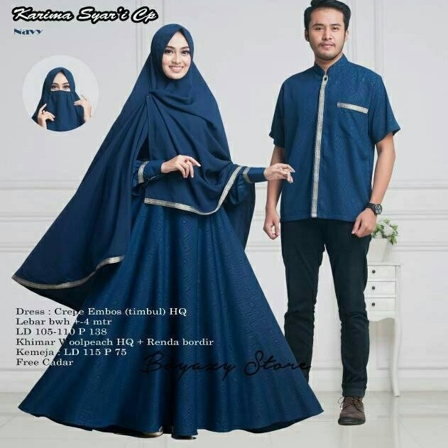 Gamis plus khimar plus kemeja karima syari 5