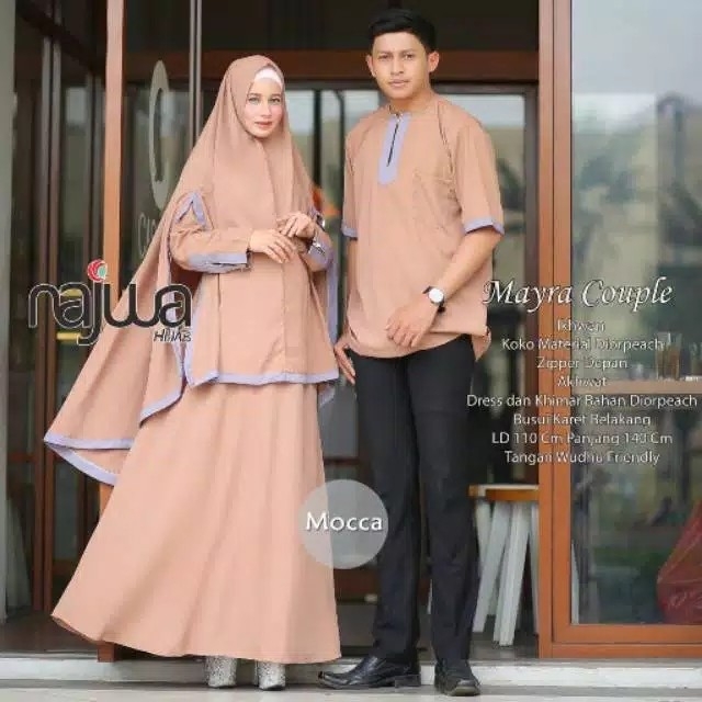 Gamis plus khimar plus kemeja mayra ori najwa