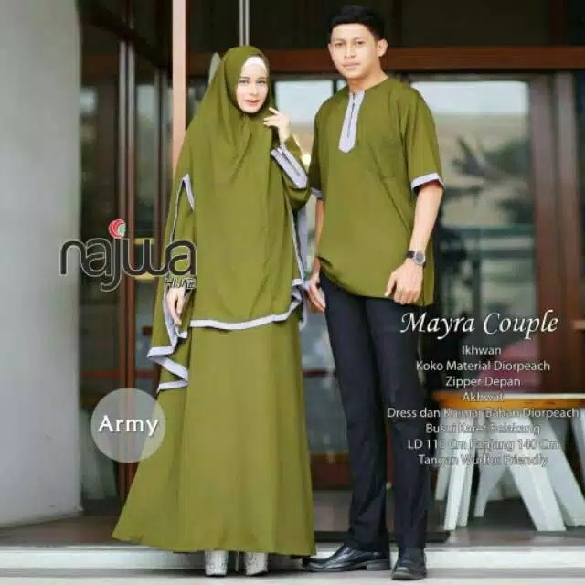 Gamis plus khimar plus kemeja mayra ori najwa 2