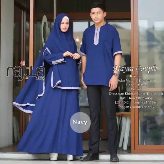 Gamis plus khimar plus kemeja mayra ori najwa 4