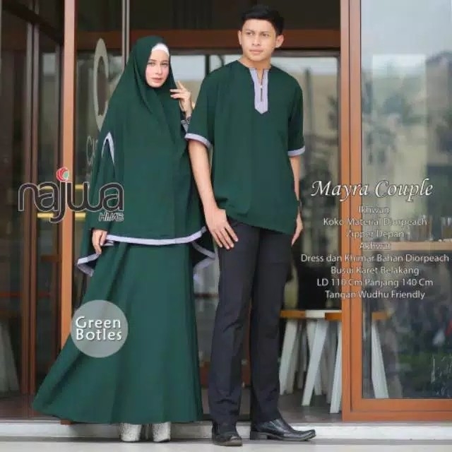 Gamis plus khimar plus kemeja mayra ori najwa 5