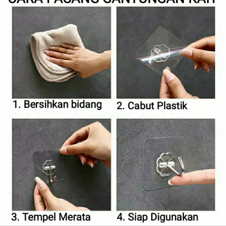 Gantungan Kait Transparan Minimalis 5