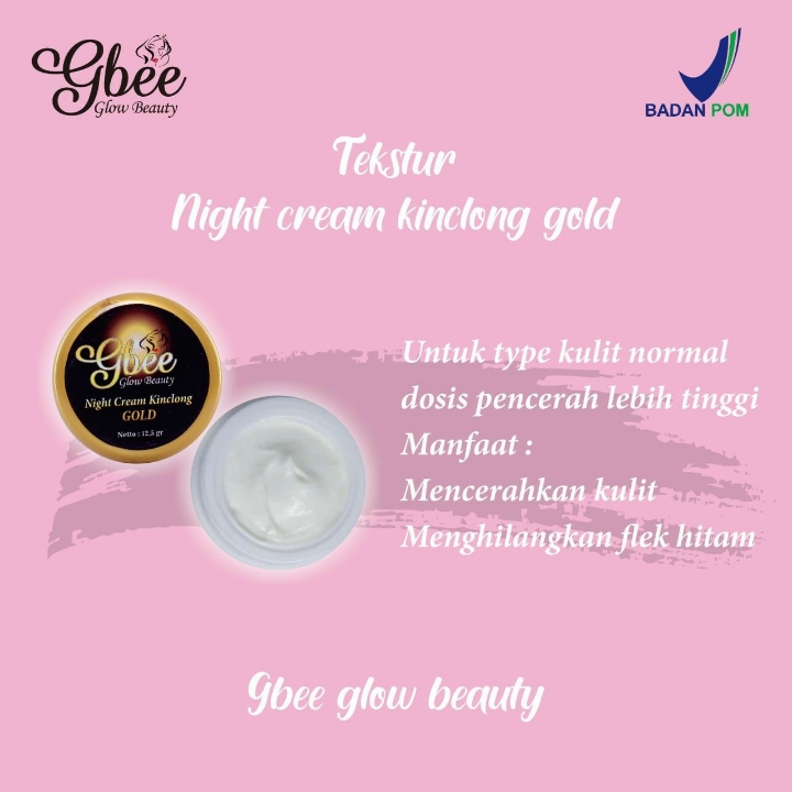 Gbee Night Cream Kinclong Gold