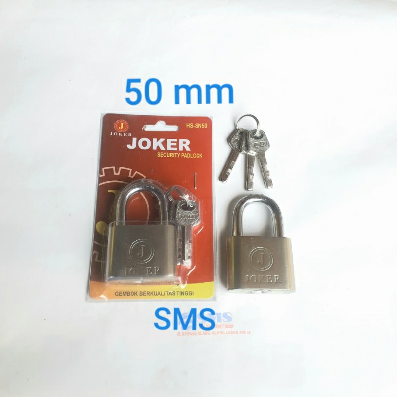 Gembok 50 mm NEKEL JOKER