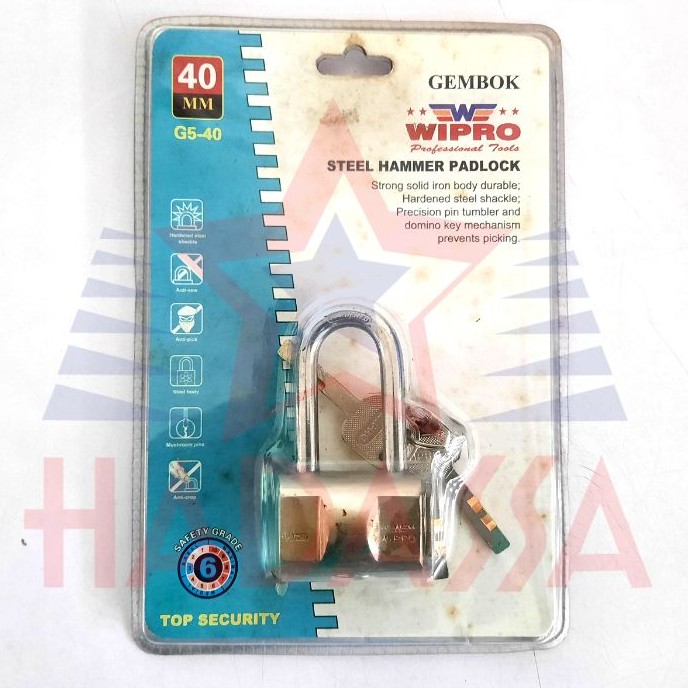 Gembok Leher Panjang 40mm Wipro G5-40 3