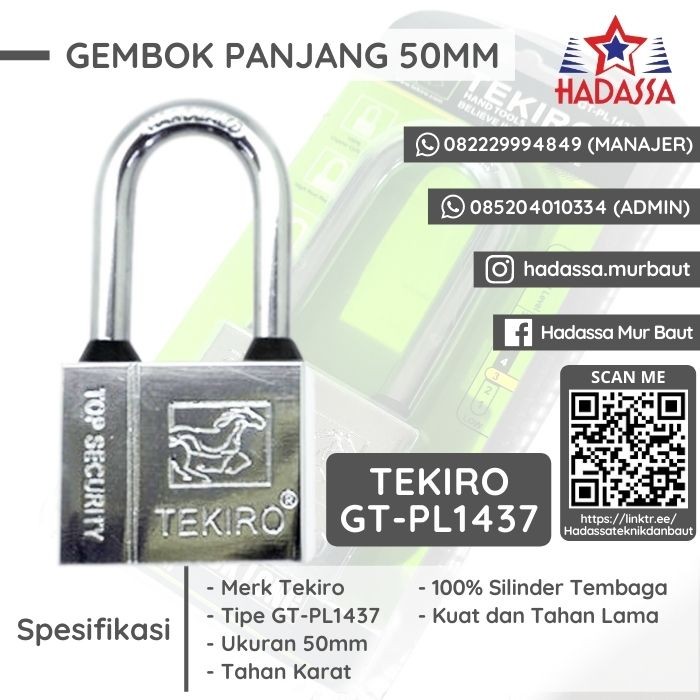 Gembok Panjang 50mm Tekiro GT-PL1437