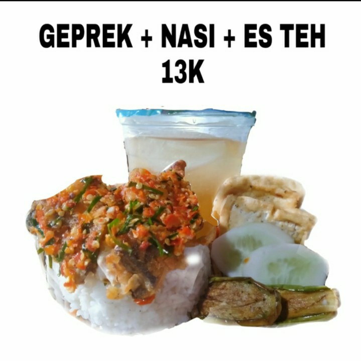 Geprek Plus Nasi Dan Es Teh