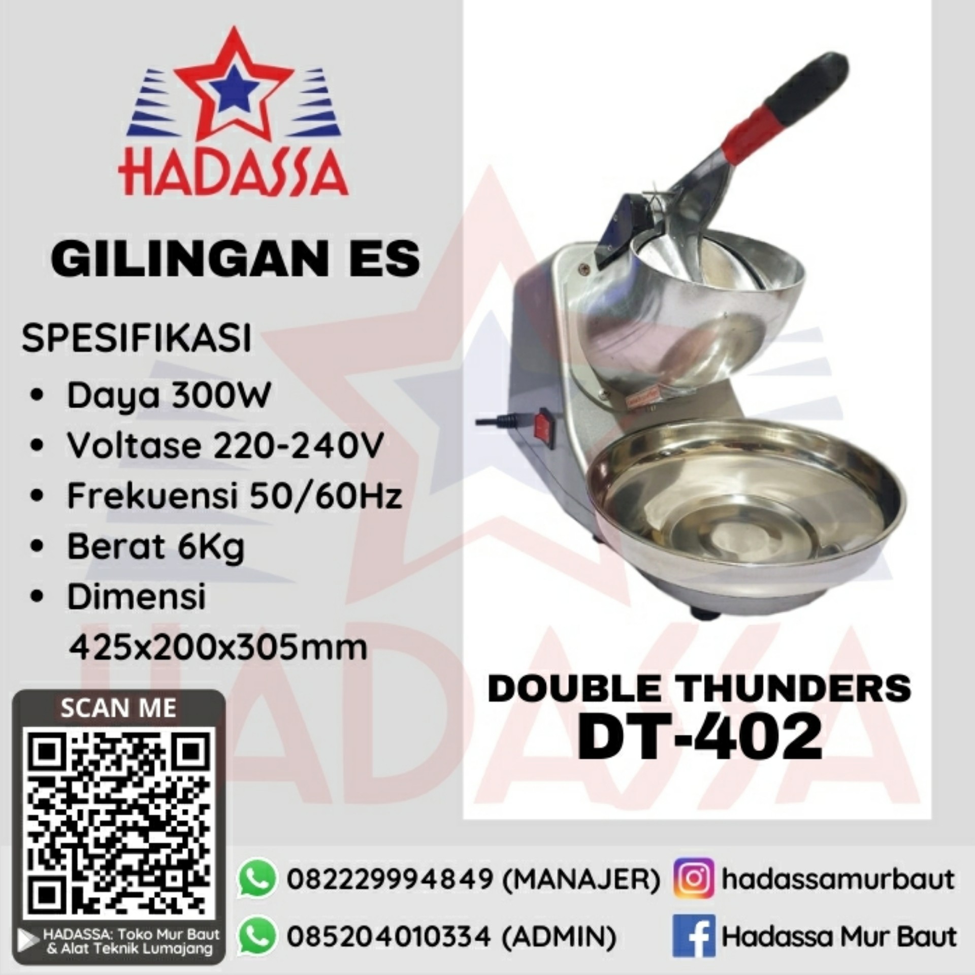 Gilingan Es Double Thunders DT-402