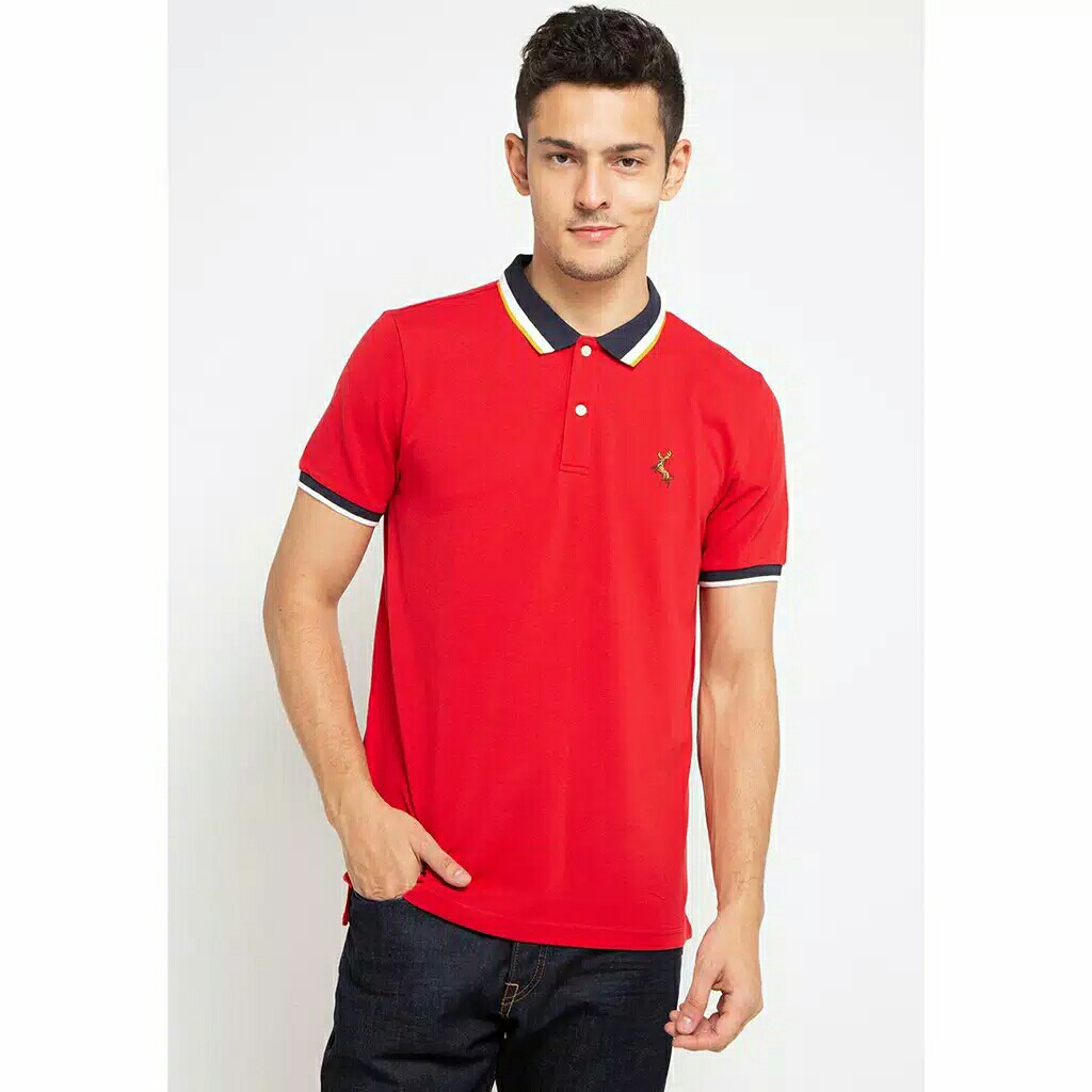 Giordano Men Deer EmbroIdery Polo Shirt