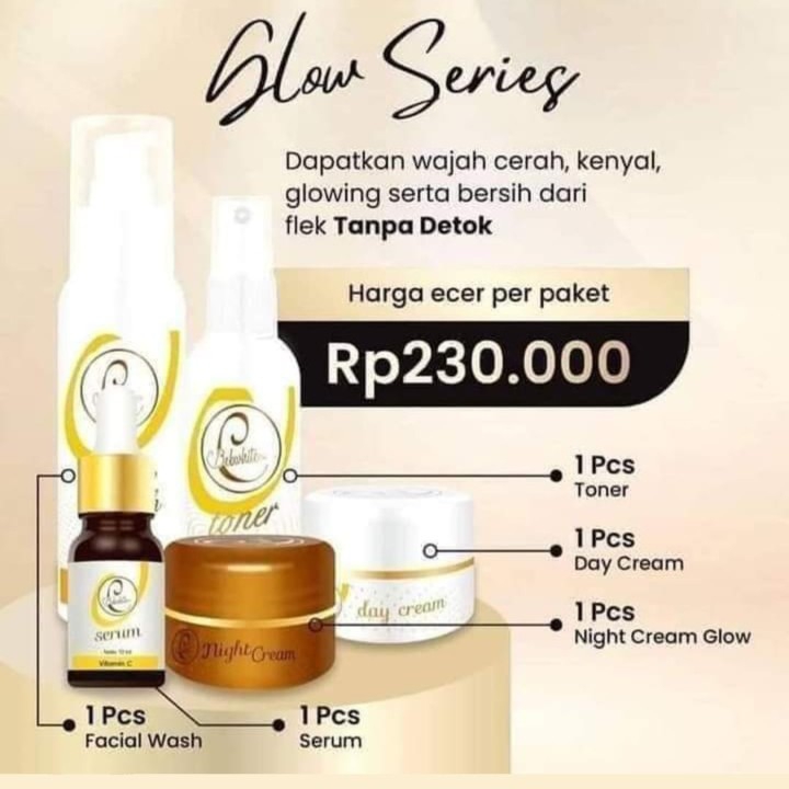 Glow Series bebhwitecbbc Free Pouch Cantik