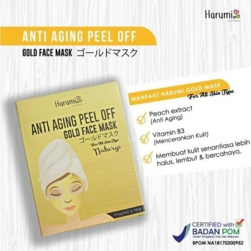 Gold Face Mask Brightening Peel Off naturgo 2