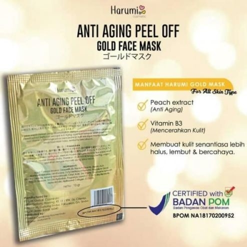 Gold Face Mask Brightening Peel Off naturgo 3