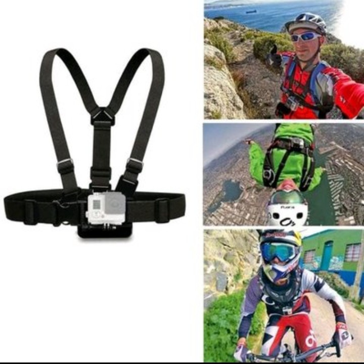 Gopro Adjustable Chest Body Harness Belt Strap Mount For Camera Action 3