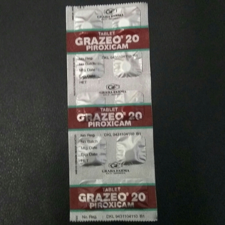 Grazeo 20mg Atau Piroxicam 20mg