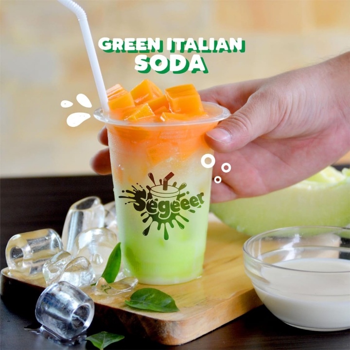 Green Italian Soda Ice