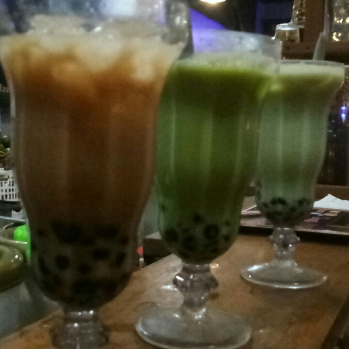 Green Tea  N Thai Tea Boba