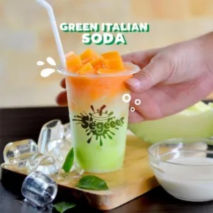 Green italian soda